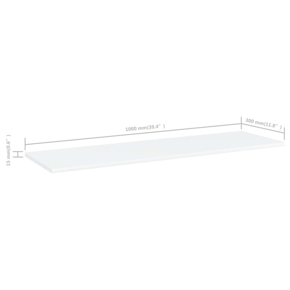 Produktbild för Hyllplan 8 st vit 100x30x1,5 cm konstruerat trä