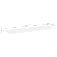 Produktbild för Hyllplan 8 st vit 100x30x1,5 cm konstruerat trä