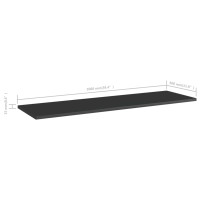 Produktbild för Hyllplan 8 st svart högglans 100x30x1,5 cm konstruerat trä