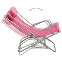 Produktbild för Gungstolar 2 st stål rosa