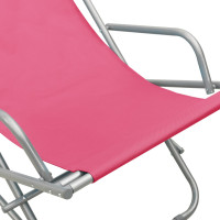 Produktbild för Gungstolar 2 st stål rosa