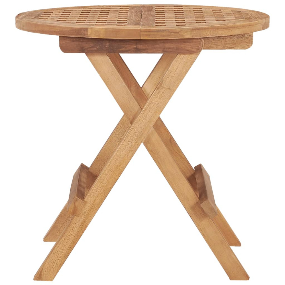 Produktbild för Hopfällbart trädgårdsbord 50x50x50 cm massivt teakträ