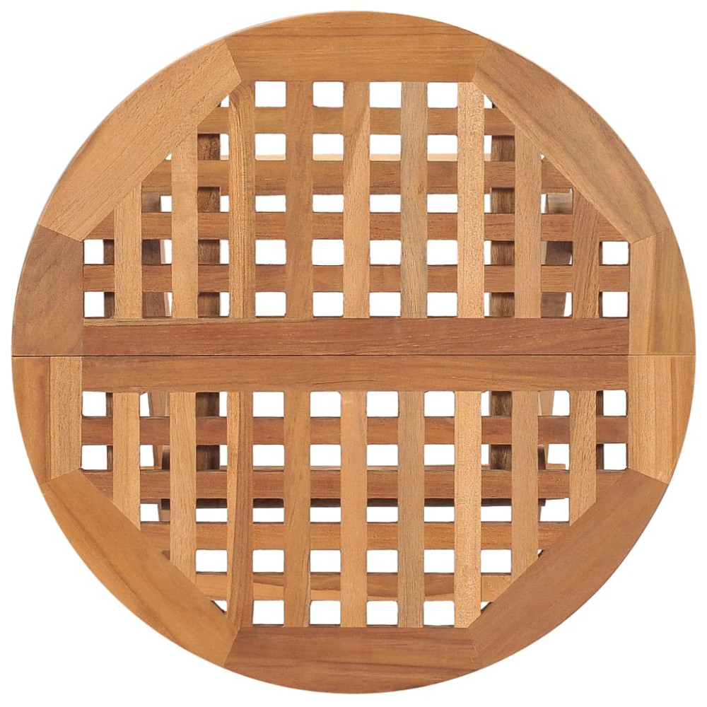 Produktbild för Hopfällbart trädgårdsbord 50x50x50 cm massivt teakträ