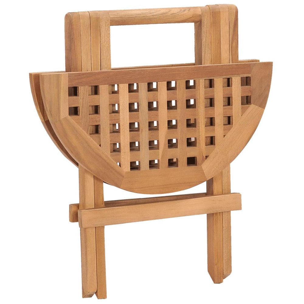 Produktbild för Hopfällbart trädgårdsbord 50x50x50 cm massivt teakträ