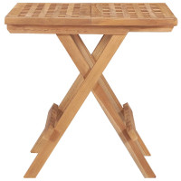 Produktbild för Hopfällbart trädgårdsbord 50x50x50 cm massivt teakträ