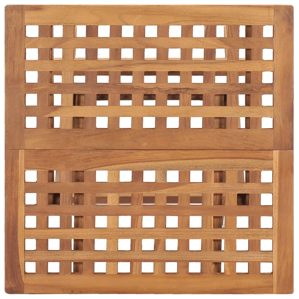 Produktbild för Hopfällbart trädgårdsbord 50x50x50 cm massivt teakträ