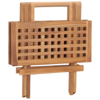 Produktbild för Hopfällbart trädgårdsbord 50x50x50 cm massivt teakträ