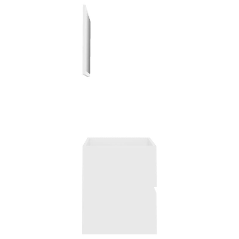 Produktbild för Badrumsmöbler set 2 delar vit spånskiva