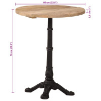 Produktbild för Cafébord Ø60x76 cm grovt mangoträ
