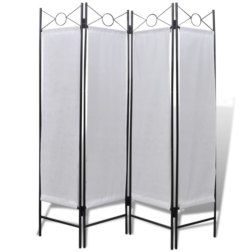 Produktbild för Rumsavdelare 4 paneler 160 x 180 cm vit