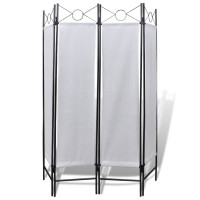 Produktbild för Rumsavdelare 4 paneler 160 x 180 cm vit