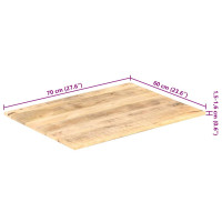 Produktbild för Bordsskiva i massivt mangoträ 15-16 mm 70x60 cm