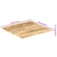 Produktbild för Bordsskiva i massivt mangoträ 15-16 mm 70x70 cm