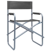 Produktbild för Regissörsstol 2 st stål grå