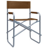 Produktbild för Regissörsstol 2 st stål brun