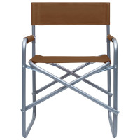 Produktbild för Regissörsstol 2 st stål brun
