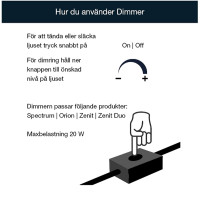 Miniatyr av produktbild för Dimmer max 20W IP44