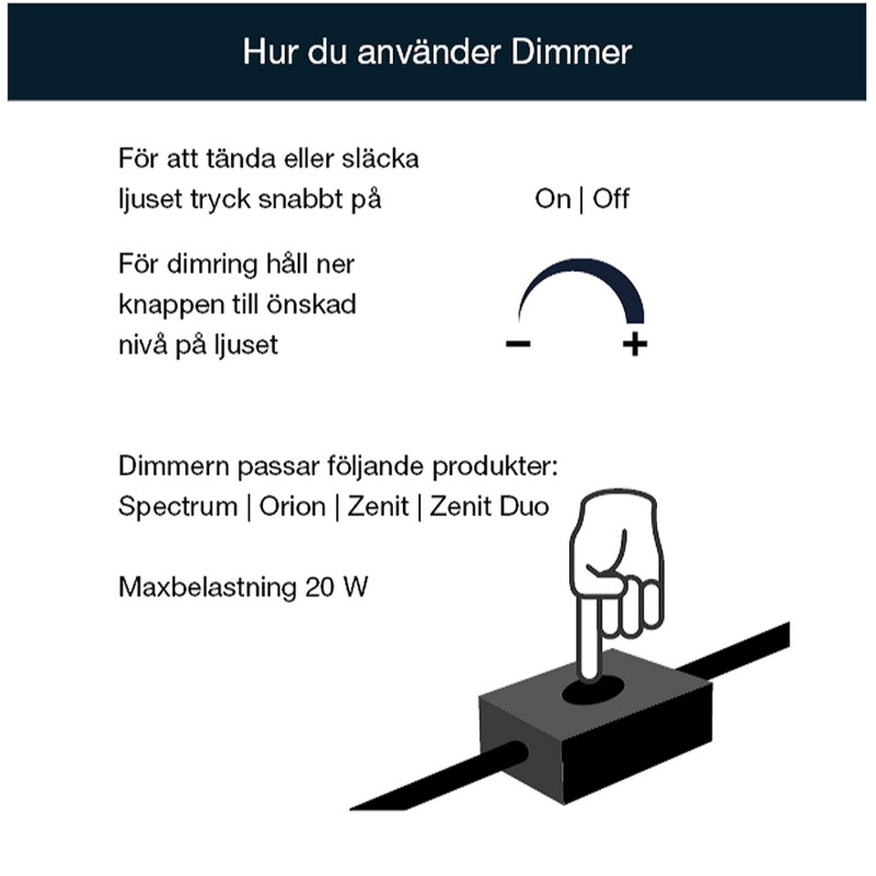 Produktbild för Dimmer max 20W IP44