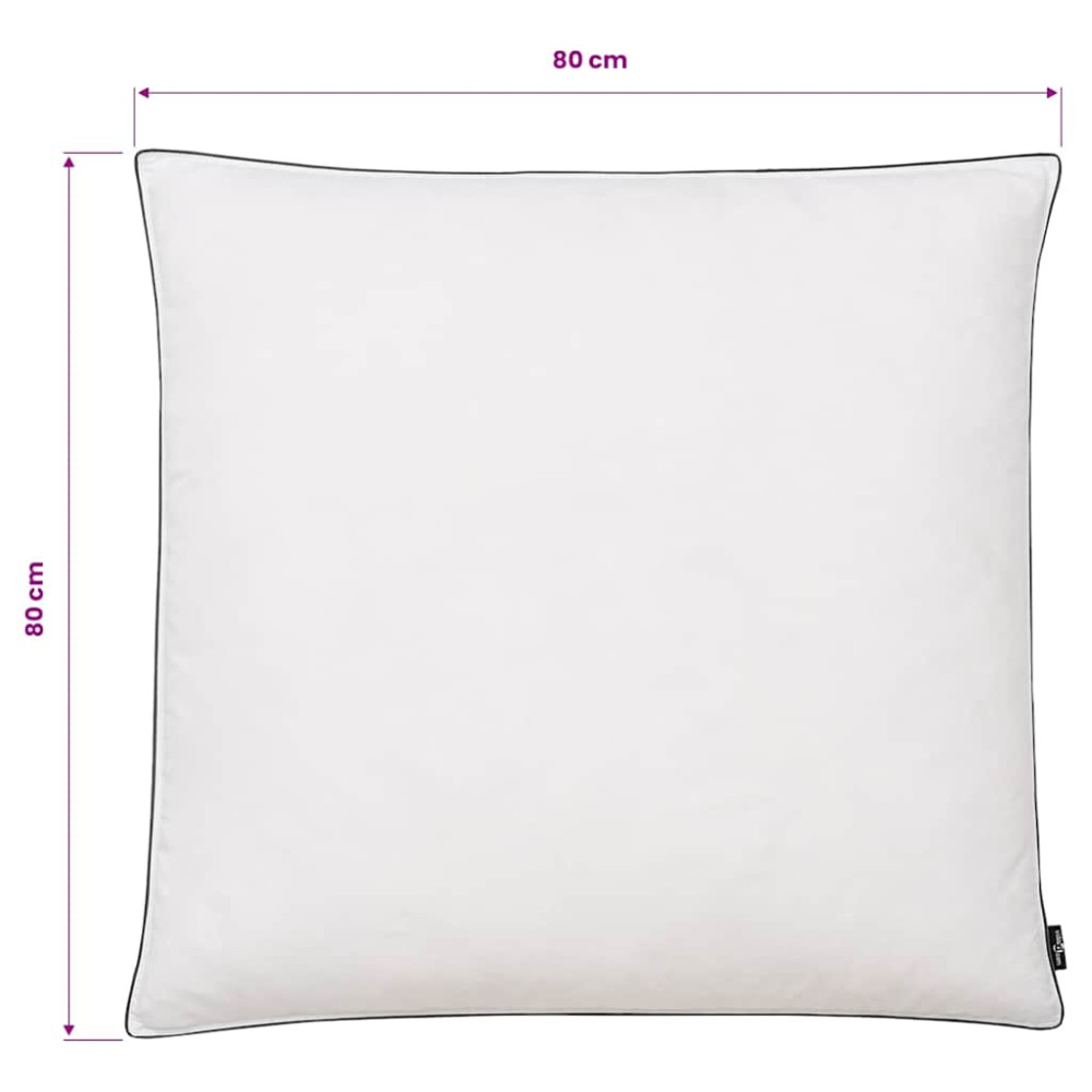 Produktbild för Kuddar 2 st dun-/fjäderstoppning tung 80x80 cm vit