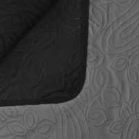 Produktbild för Överkast dubbelsidigt 230x260 cm grå och svart
