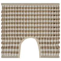 Produktbild för Badrumsmattor handvävd jute beige och vit