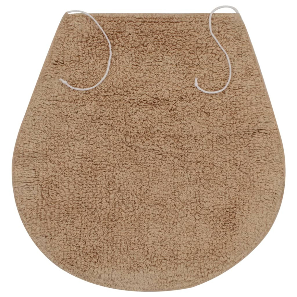 Produktbild för Badrumsmattor 3 st tyg beige