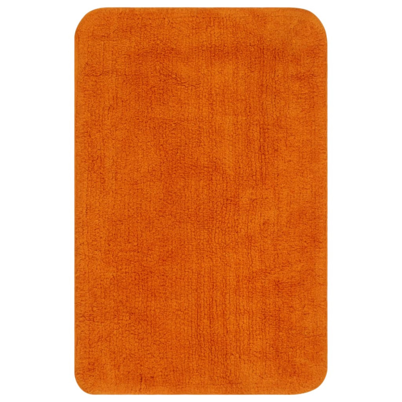 Produktbild för Badrumsmattor 3 st tyg orange