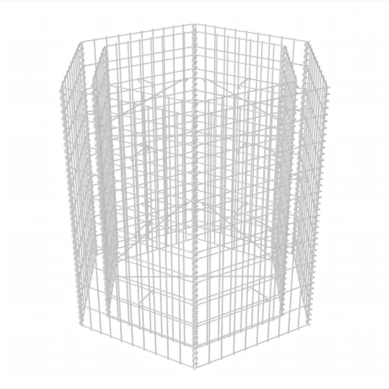 Produktbild för Hexagonal planteringsgabion upphöjd 100x90x100 cm