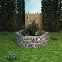 Produktbild för Hexagonal planteringsgabion upphöjd 160x140x50 cm