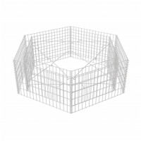 Produktbild för Hexagonal planteringsgabion upphöjd 160x140x50 cm