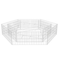 Produktbild för Hexagonal planteringsgabion upphöjd 200x173x40 cm