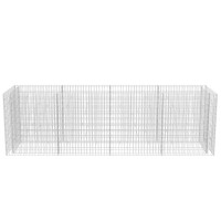 Produktbild för Planteringsgabion upphöjd stål 360x90x100 cm