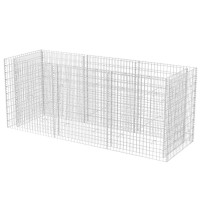 Produktbild för Planteringsgabion upphöjd stål 270x90x100 cm