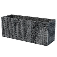 Produktbild för Planteringsgabion upphöjd stål 270x90x100 cm