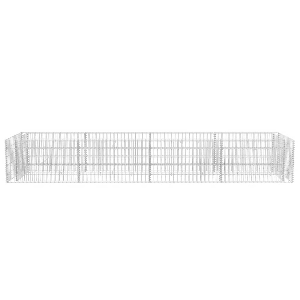 Produktbild för Planteringsgabion upphöjd stål 360x90x50 cm
