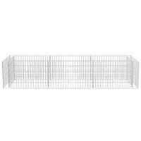 Produktbild för Planteringsgabion upphöjd stål 270x90x50 cm