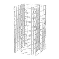 Produktbild för Planteringsgabion upphöjd stål 50x50x100 cm