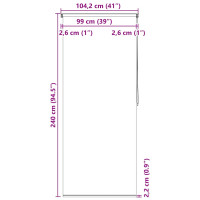 Produktbild för Rullgardin för dusch 100x240 cm vit
