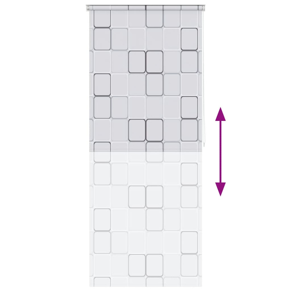 Produktbild för Rullgardin för dusch 80x240 cm fyrkant
