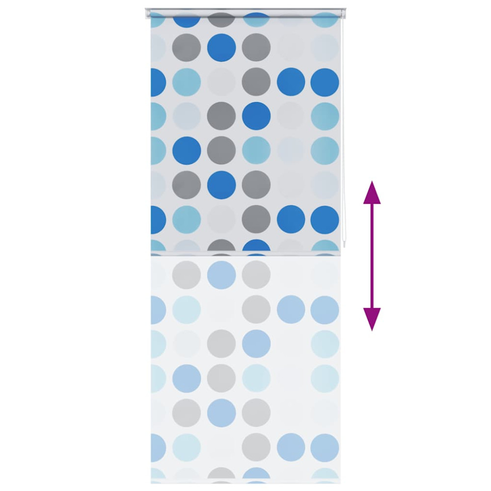 Produktbild för Rullgardin för dusch 80x240 cm cirkel
