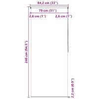 Produktbild för Rullgardin för dusch 80x240 cm cirkel