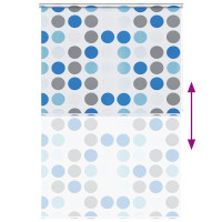 Produktbild för Rullgardin för dusch 140x240 cm cirkel