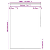 Produktbild för Rullgardin för dusch 140x240 cm cirkel