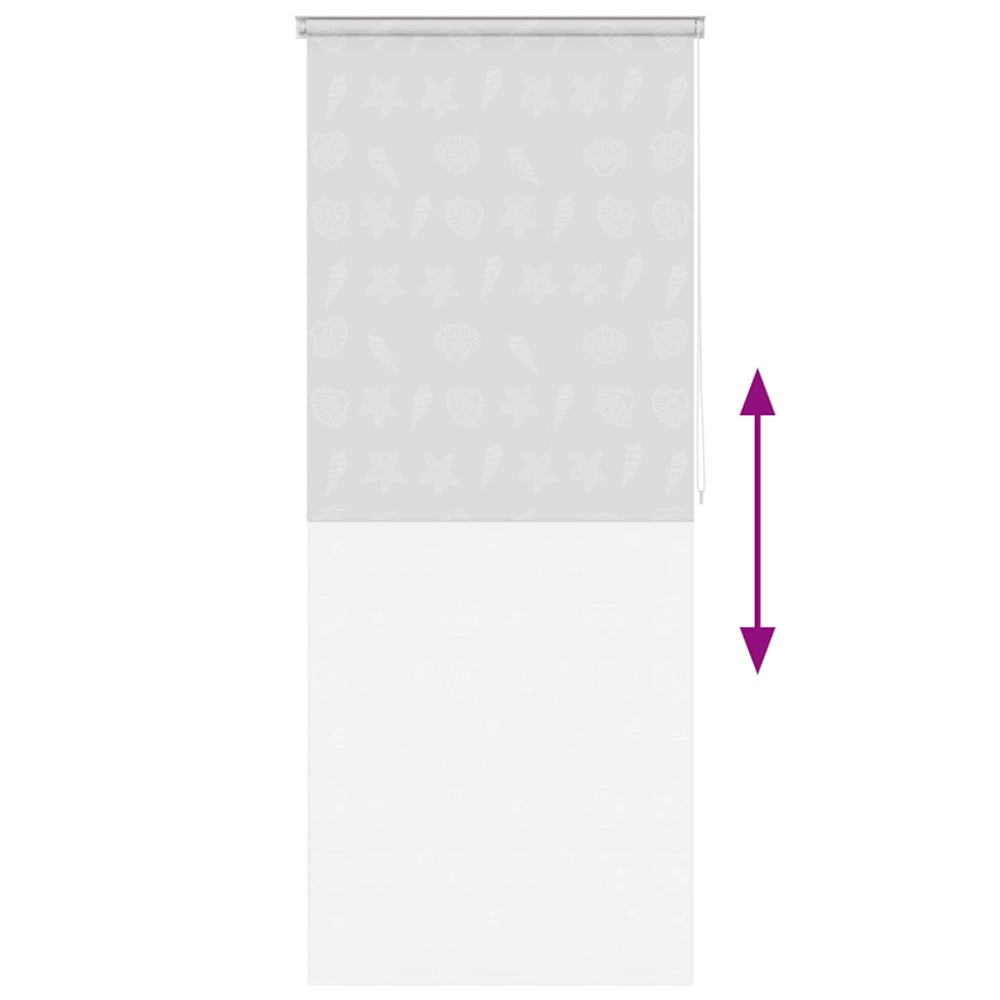 Produktbild för Rullgardin för dusch 80x240 cm sjöstjärna