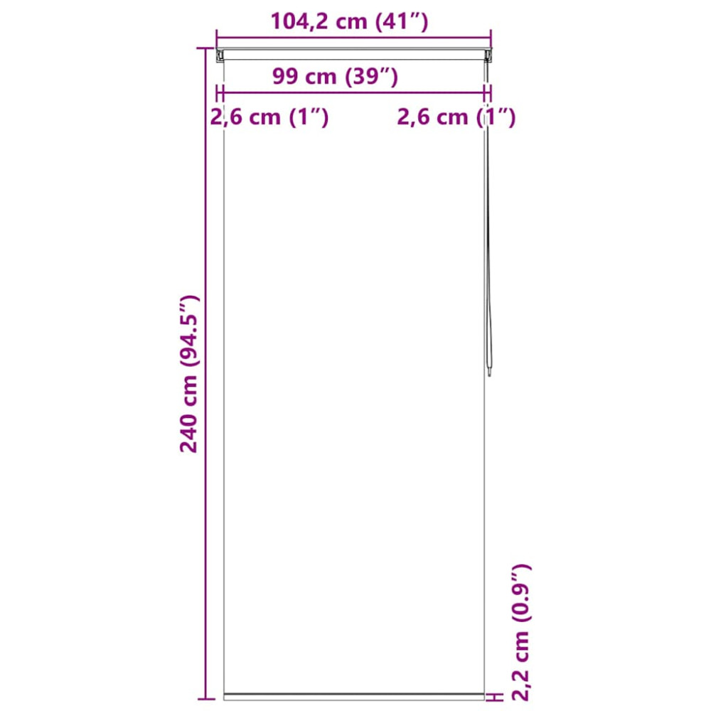 Produktbild för Rullgardin för dusch 100x240 cm sjöstjärna