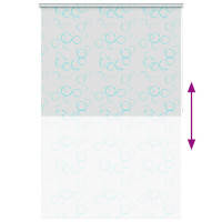 Produktbild för Rullgardin för dusch 140x240 cm bubbla