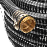 Produktbild för Sugslang med koppling i mässing 4 m 25 mm svart