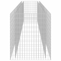 Produktbild för Planteringsgabion upphöjd galvaniserat stål 450x90x100 cm