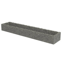 Produktbild för Planteringsgabion upphöjd galvaniserat stål 450x90x50 cm