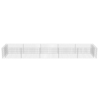 Produktbild för Planteringsgabion upphöjd galvaniserat stål 450x90x50 cm